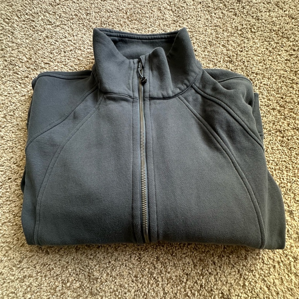 Scuba Oversized Funnel Neck Full Zip *hip length*